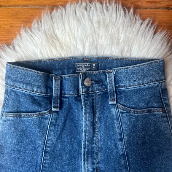 Abercrombie & Fitch Blue Flare Wide Leg Bell Bottom Jeans - Picture 3 of 9